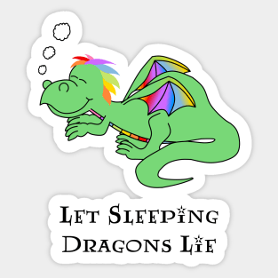 Sleeping Rainbow Dragon Quote Sticker